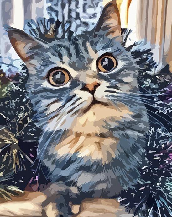Gato Adorable Pintar por Números