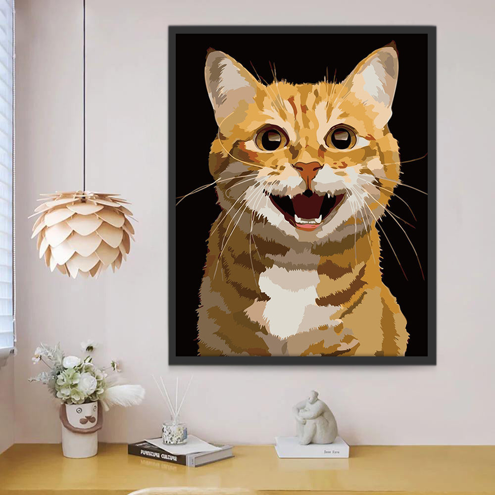 Gato Alegre Pintar por Números