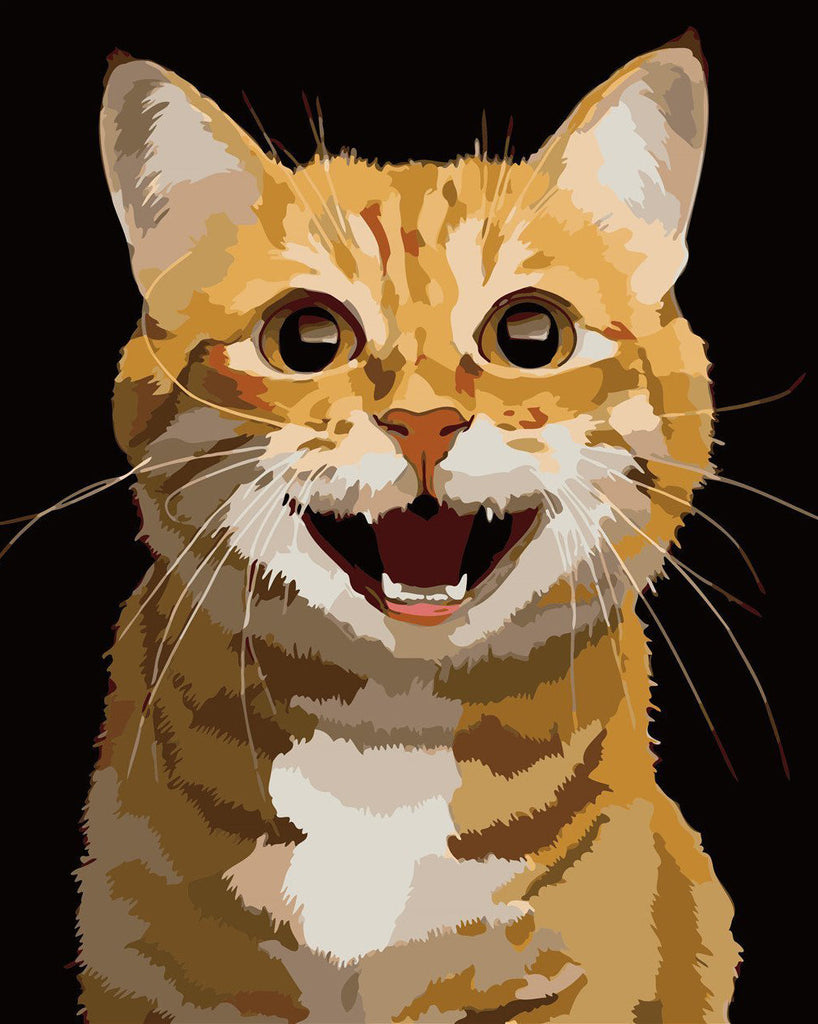 Gato Alegre Pintar por Números