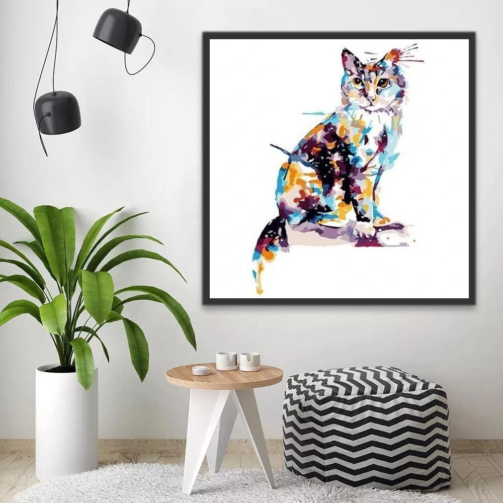 Gato Colorido Pintar por Números