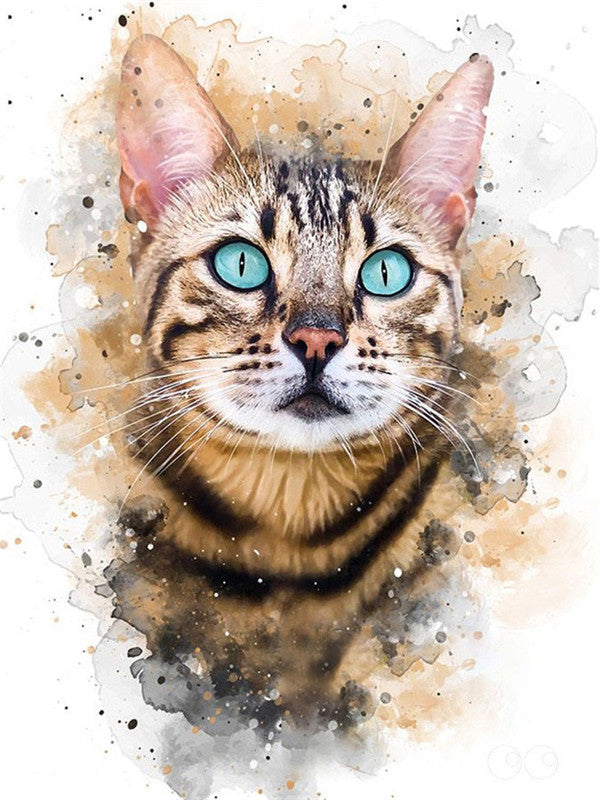Gato con los Ojos Verdes Pintar por Números