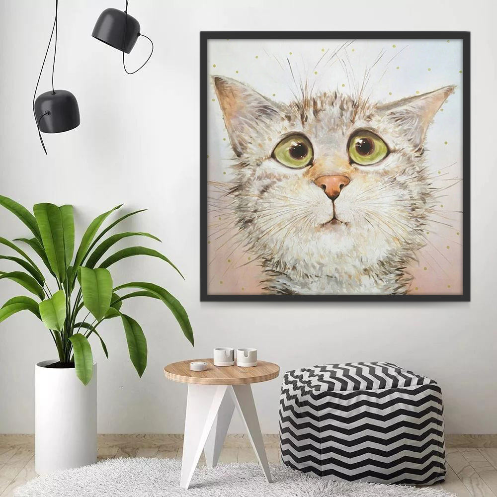Gato con los Ojos Verdes Pintar por Números