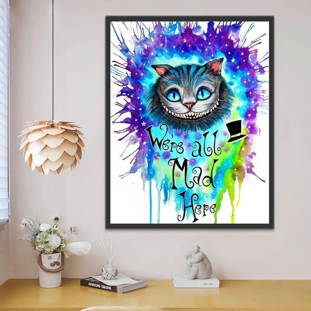 Gato de Cheshire en Alicia en el País de las Maravillas Pintar por Números
