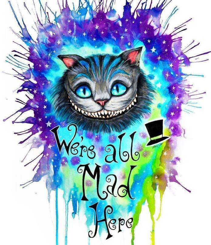 Gato de Cheshire en Alicia en el País de las Maravillas Pintar por Números