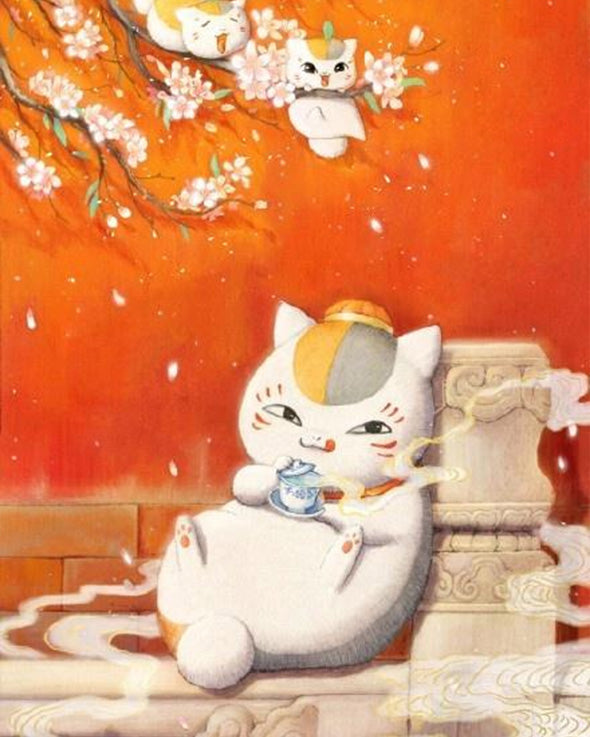 Gato de Suerte Pintar por Números