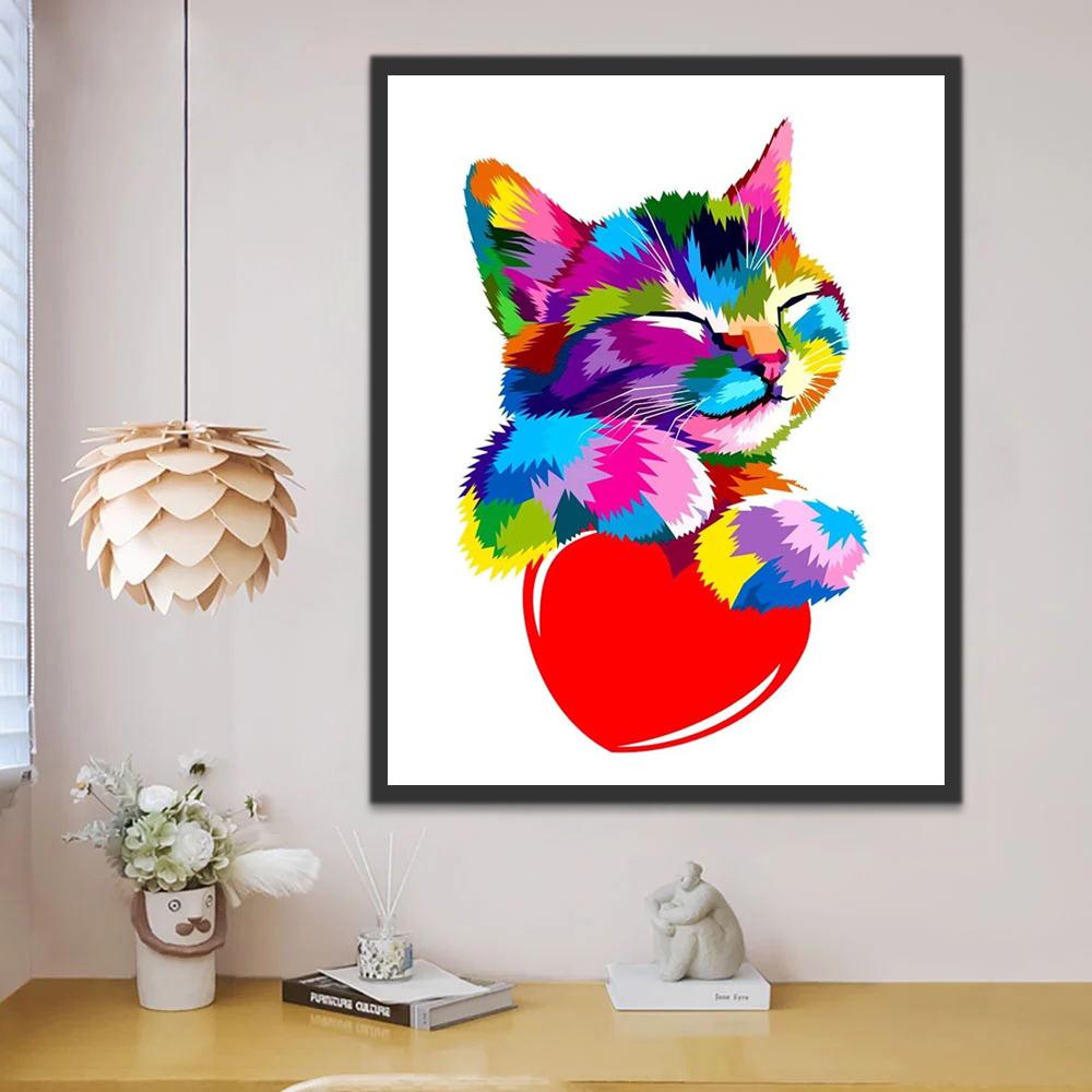 Gato Dormido en Color Pintar por Números