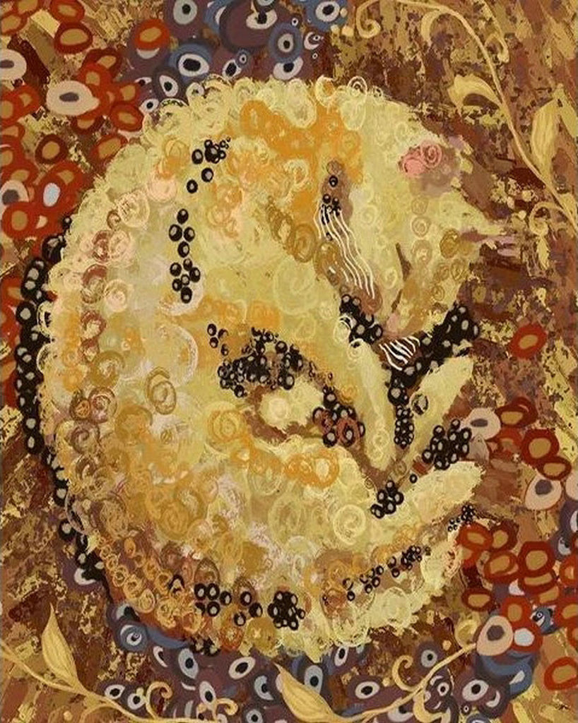 Gato Dormido Pintar por Números