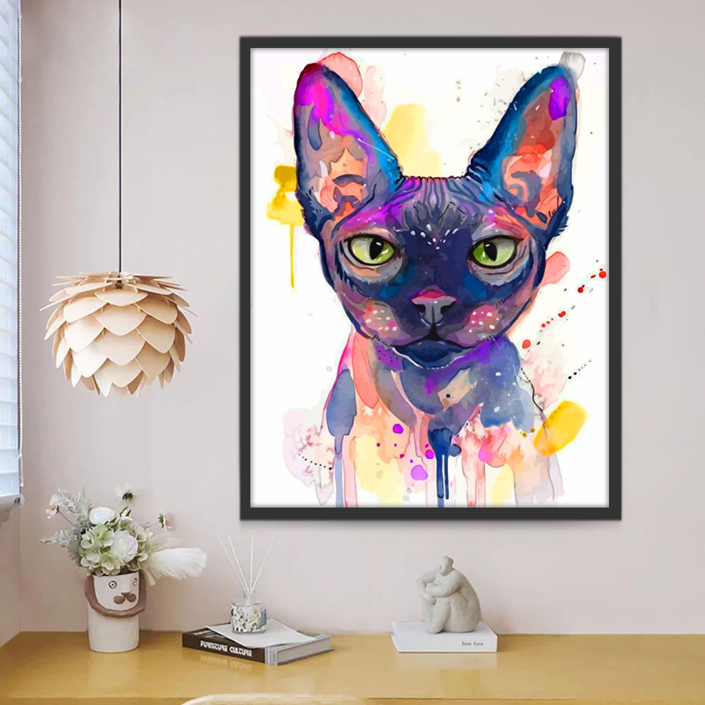 Gato Elegante en Color Pintar por Números