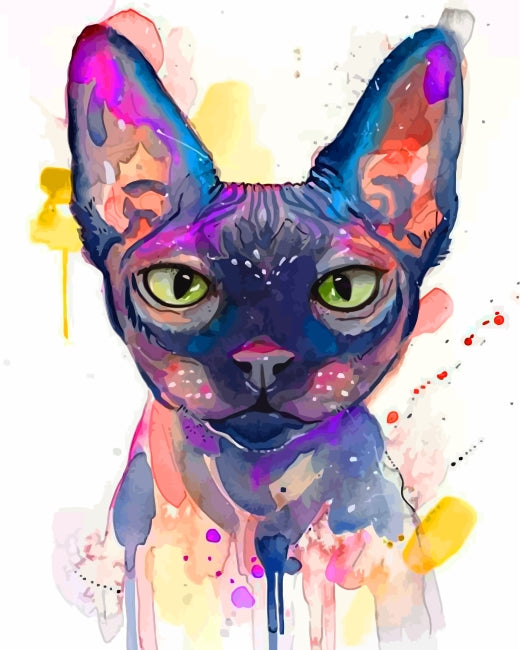 Gato Elegante en Color Pintar por Números