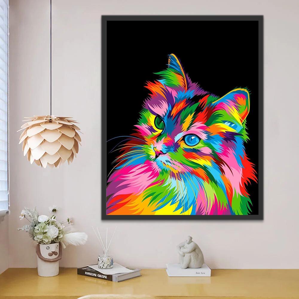 Gato en Color Pintar por Números