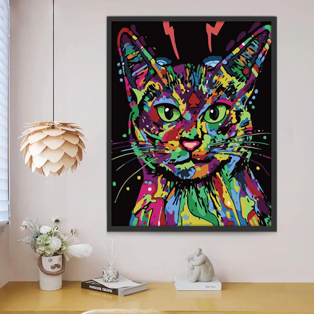 Gato en Color Pintar por Números