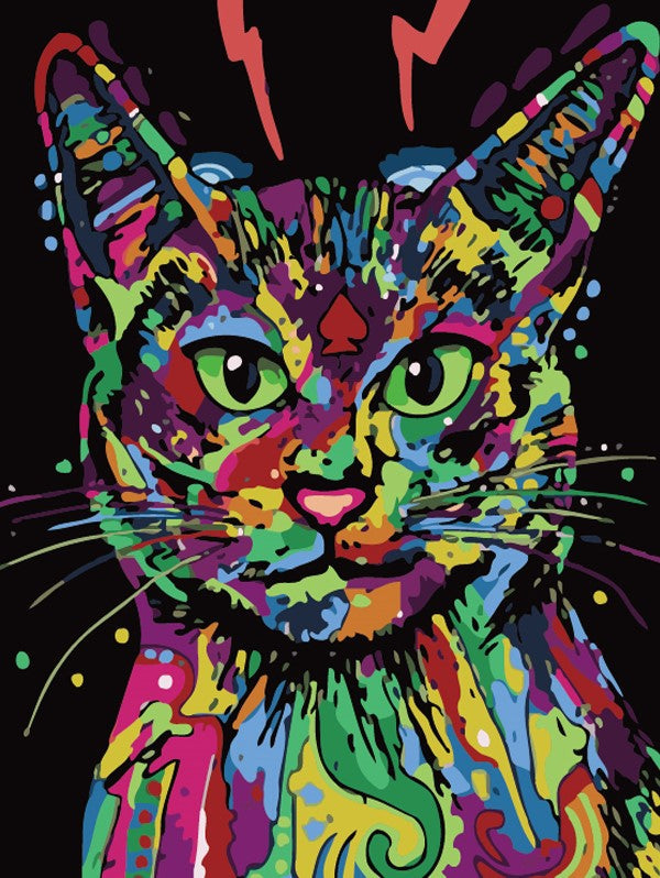 Gato en Color Pintar por Números