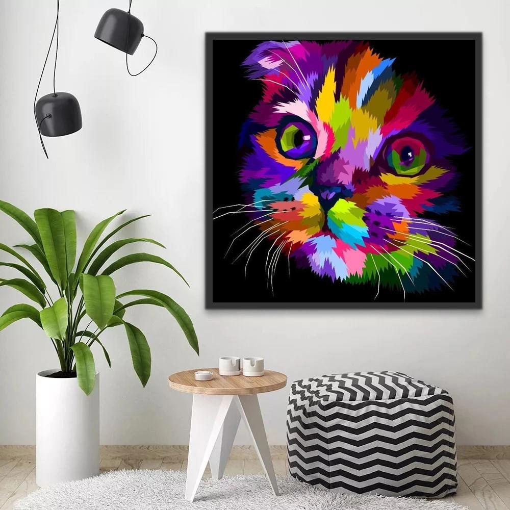 Gato en Color Pintar por Números