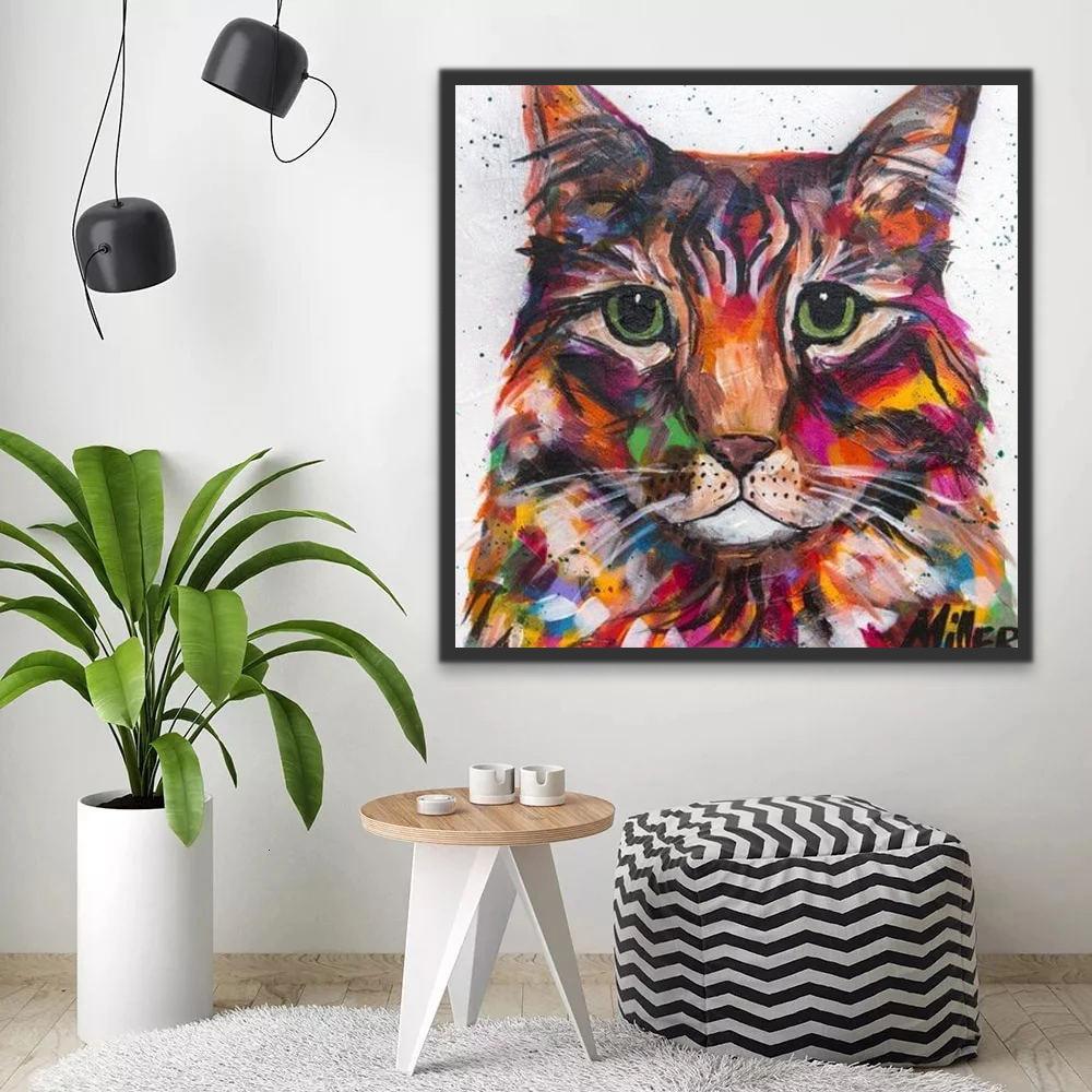 Gato en Color Pintar por Números