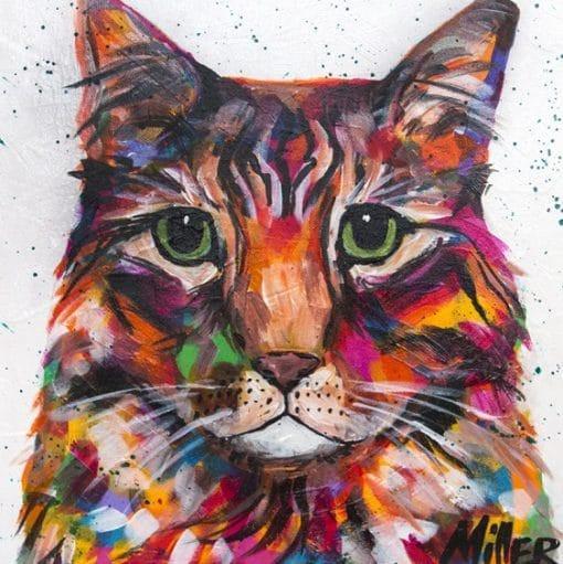 Gato en Color Pintar por Números