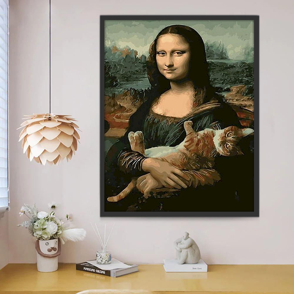 Gato en Los Brazos de La Mona Lisa Pintar por Números
