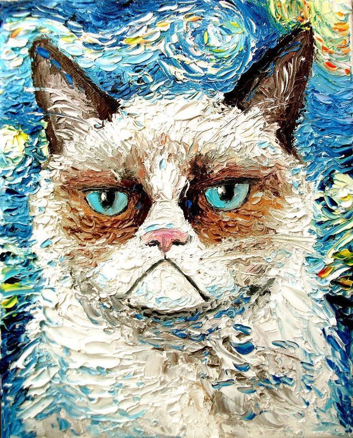 Gato Infeliz Pintar por Números