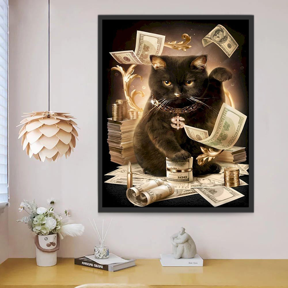 Gato Millonario Pintar por Números