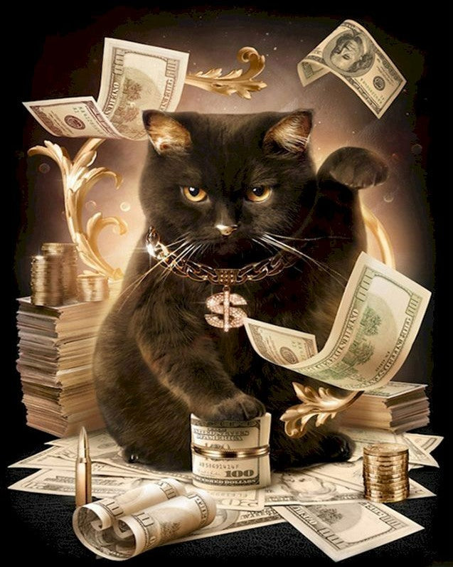 Gato Millonario Pintar por Números