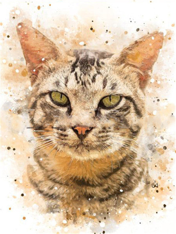 Gato Naranja de Rayas Negras Pintar por Números
