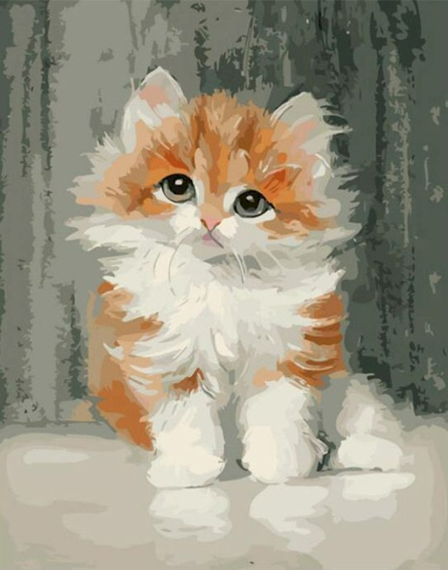 Gato Pequeño y Lindo Pintar por Números