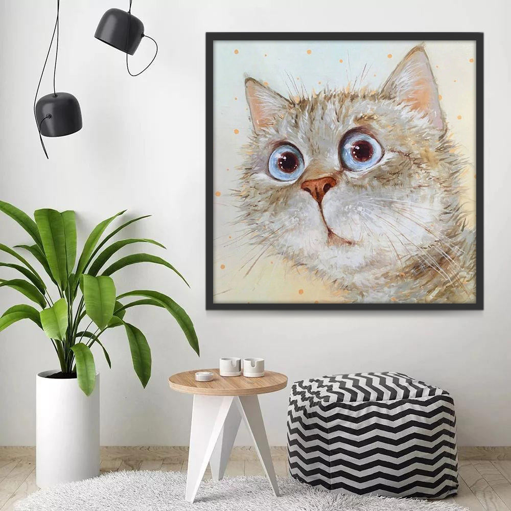 Gato Sorprendido con Sus Ojos Grandes Pintar por Números