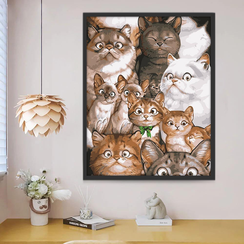 Gatos y Gatitos Pintar por Números