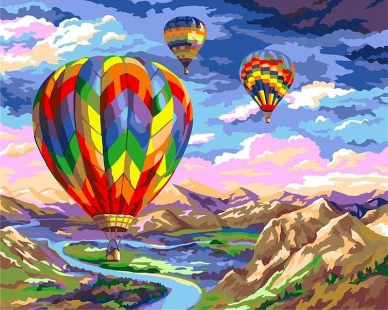 Globos Aerostáticos sobre Valle Pintar por Números