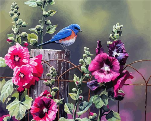 Gloria de la Mañana y Pajarito Azul Pintar por Números