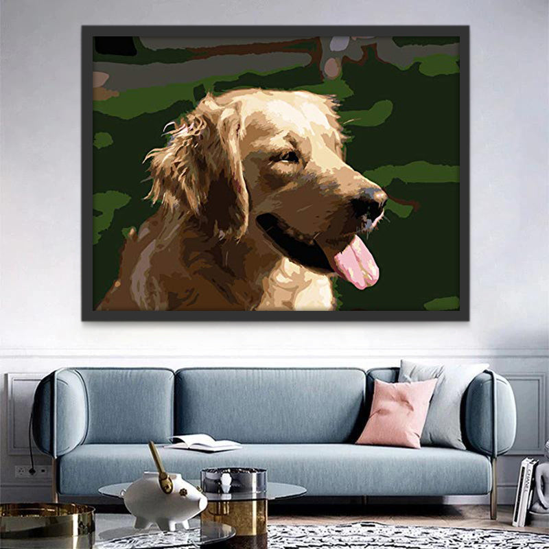 Golden Retriever al Sol Pintar por Números