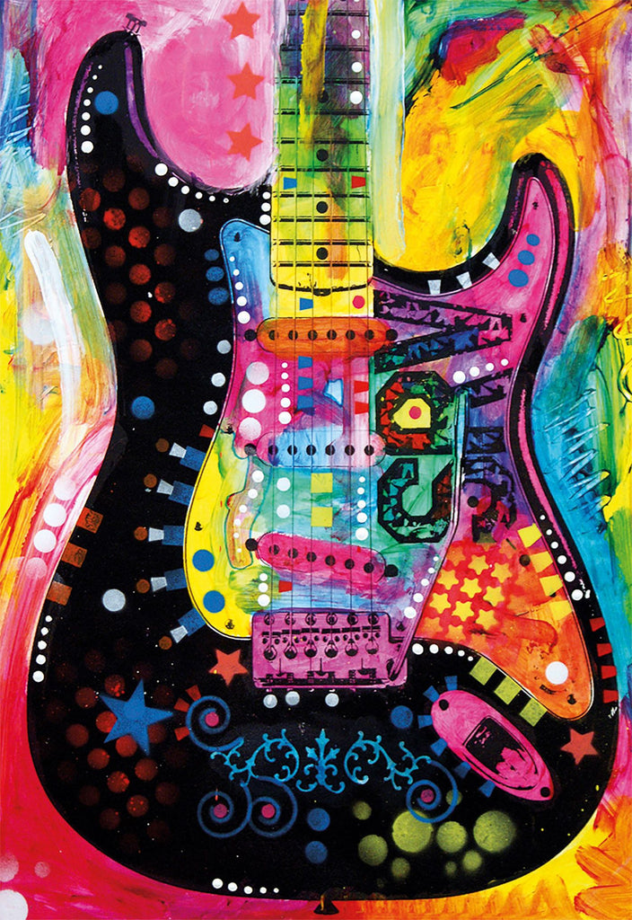 Guitarra Colorida Abstracta Pintar por Números