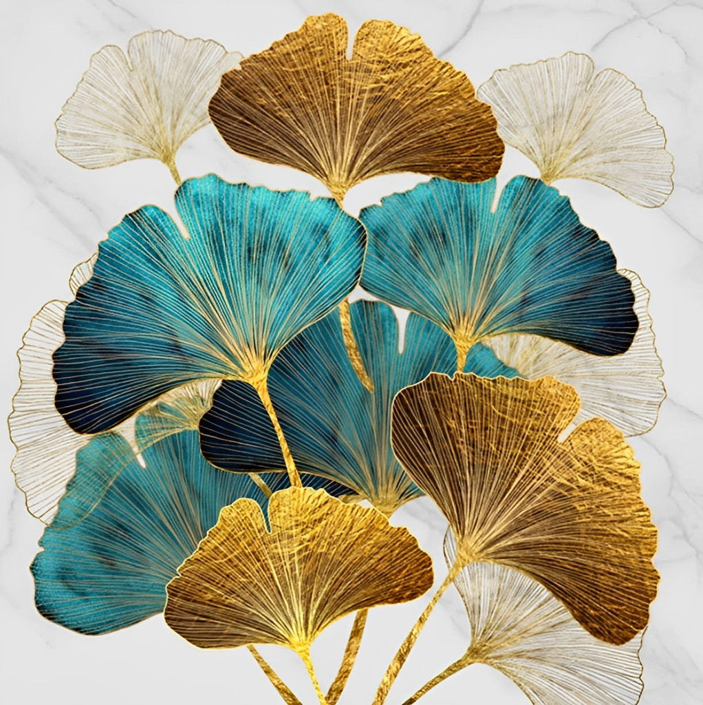 Hojas Coloridas de Ginkgo Biloba Pintar por Números