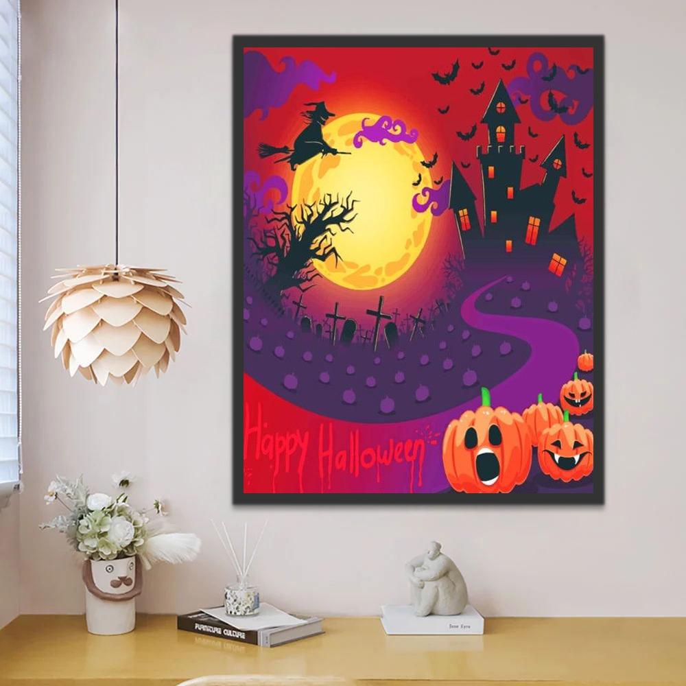 Ilustración de Feliz Halloween Pintar por Números