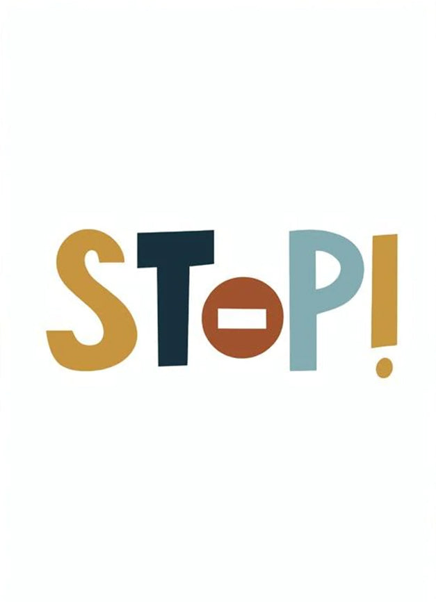 Ilustración de Letras de Stop Pintar por Números Niños