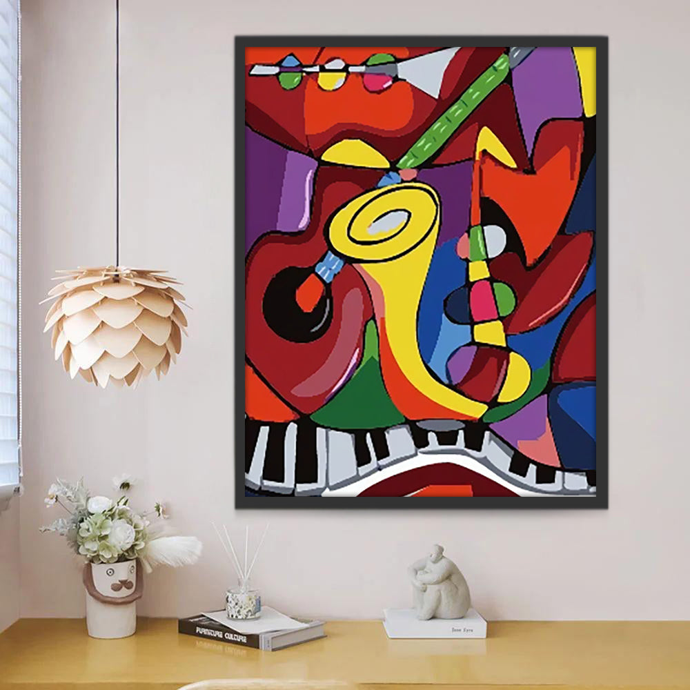 Instrumentos Musicales Abstractos Pintar por Números
