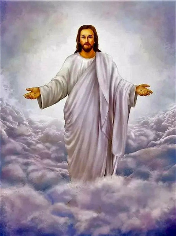 Jesucristo con los Brazos Abiertos sobre las Nubes Pintar por Números