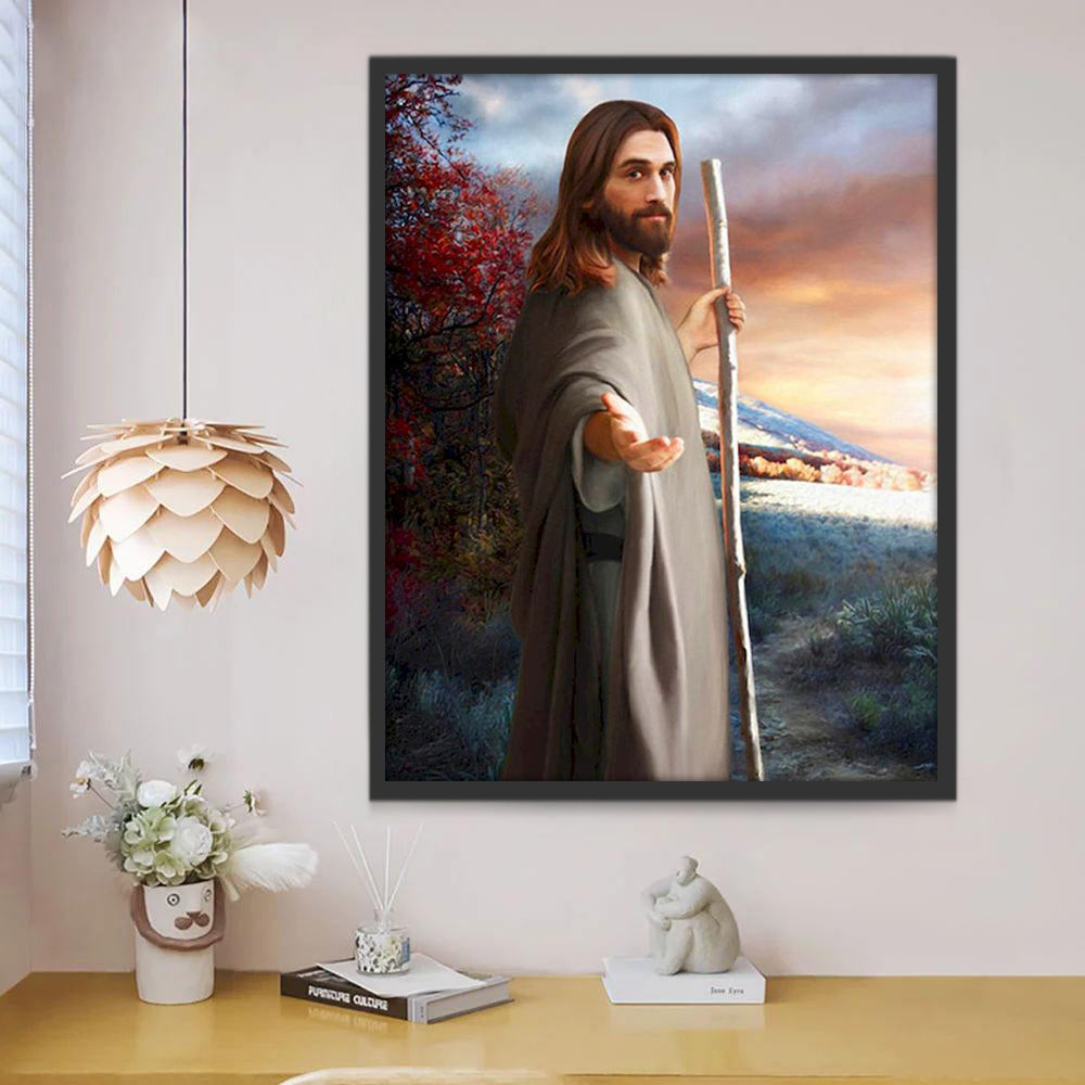 Jesús con la Mano Extendida Pintar por Números
