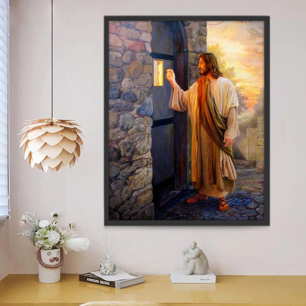 Jesús Cristo Llamando a la Puerta Pintar por Números