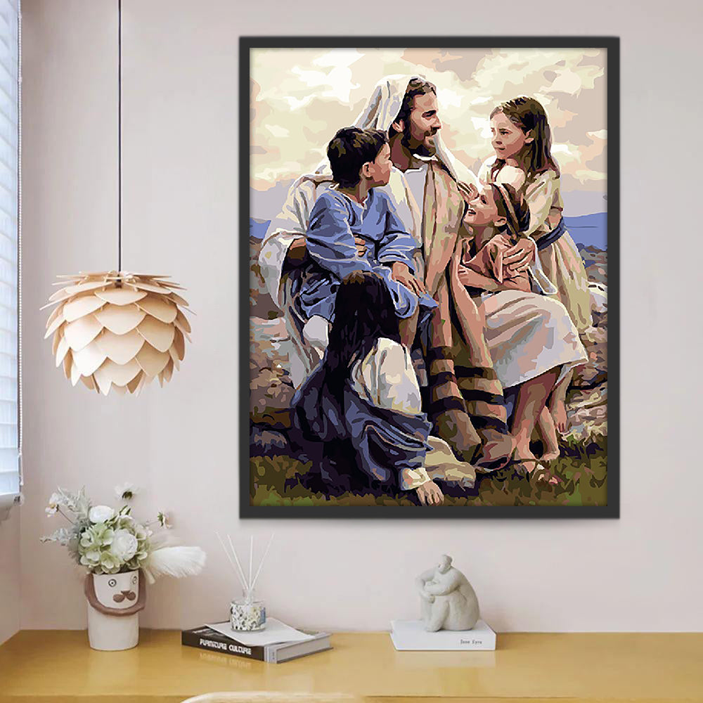 Jesús Cristo y los Niños Pintar por Números