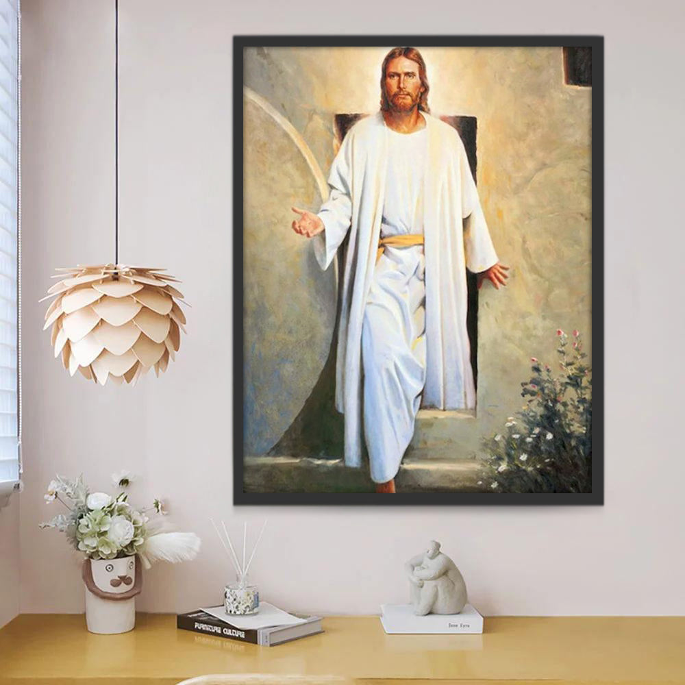 Jesús Extendiendo Su Mano a Alguien Pintar por Números