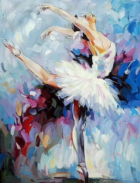 Joven Bailarina Elegante de Ballet Pintar por Números
