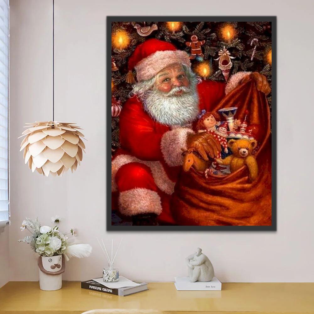 Juguetes en la Bolsa de Papá Noel Pintar por Números