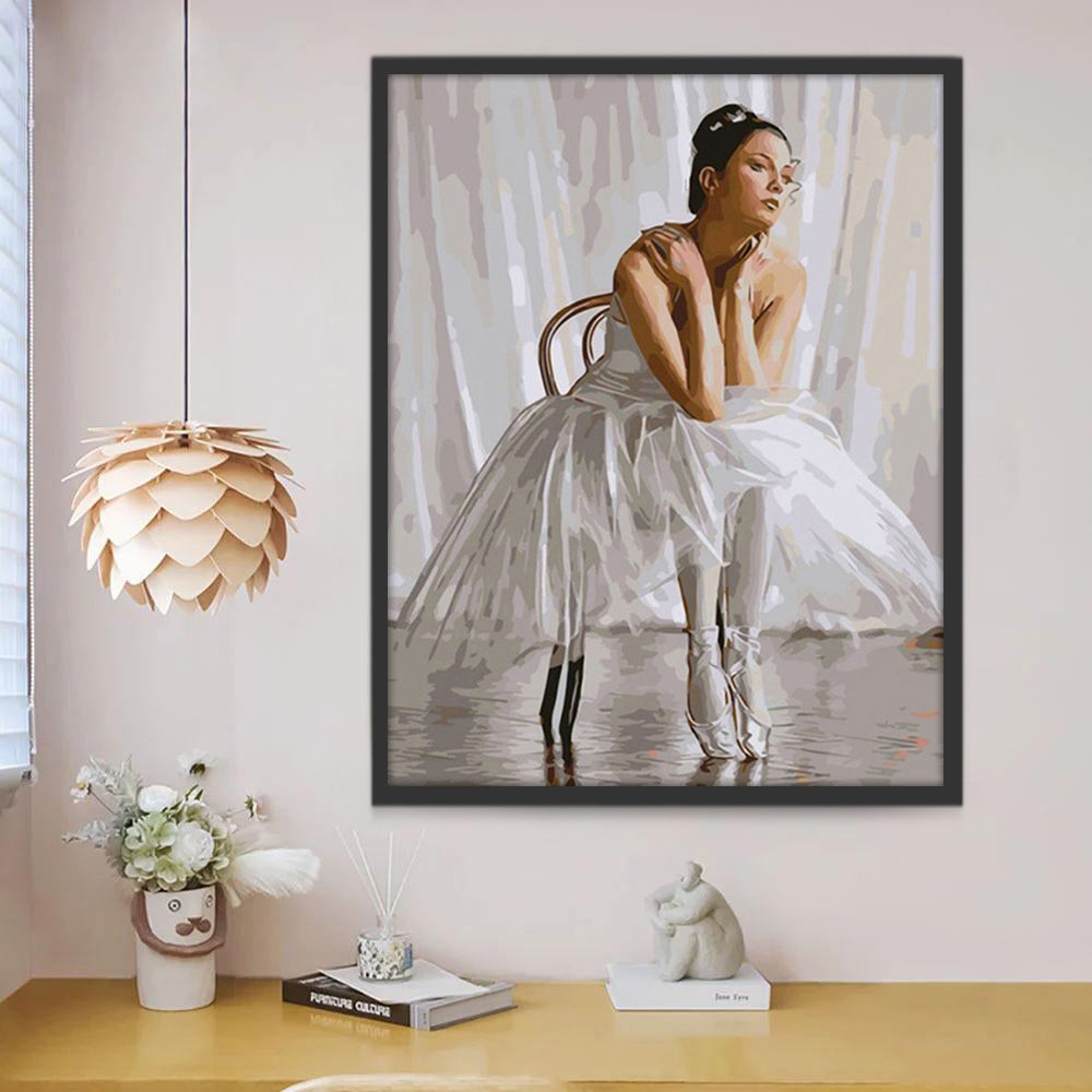 La Bailarina de Ballet en la Silla Pintar por Números