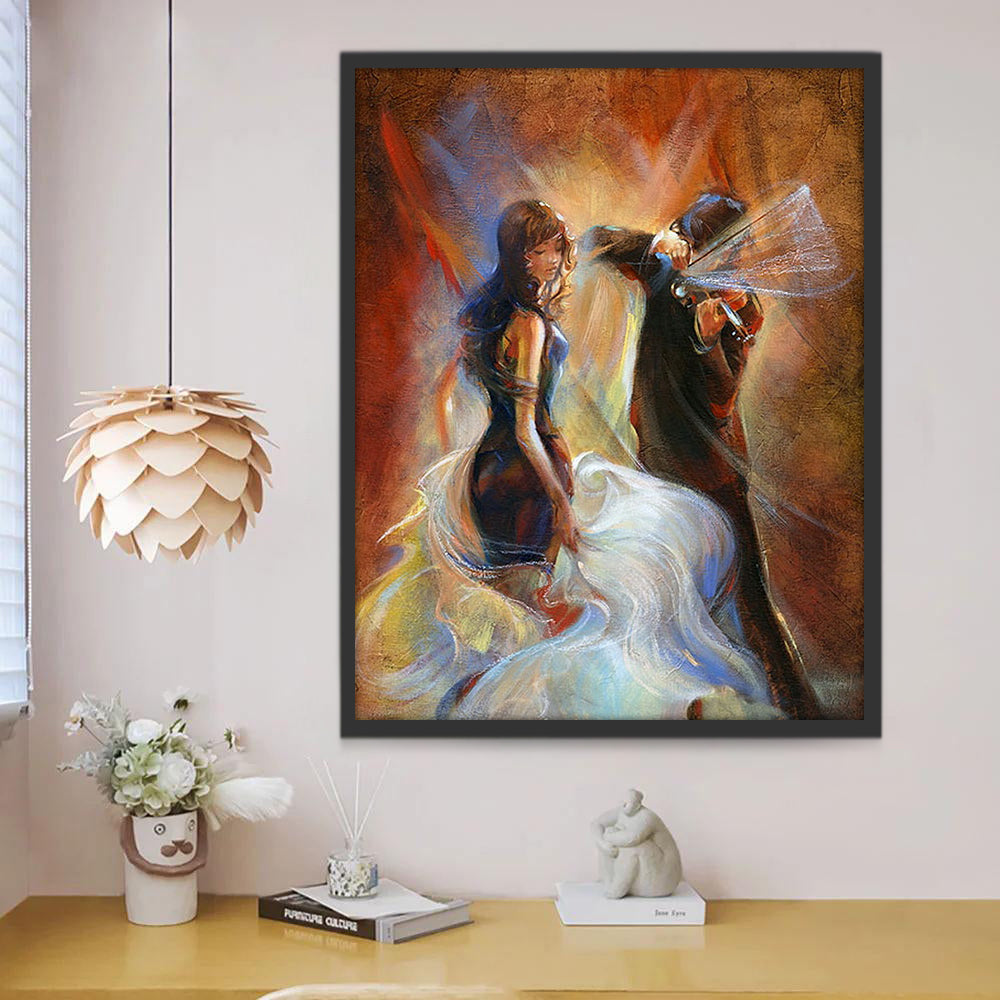 La Bailarina y El Violinista Pintar por Números