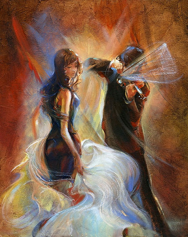 La Bailarina y El Violinista Pintar por Números