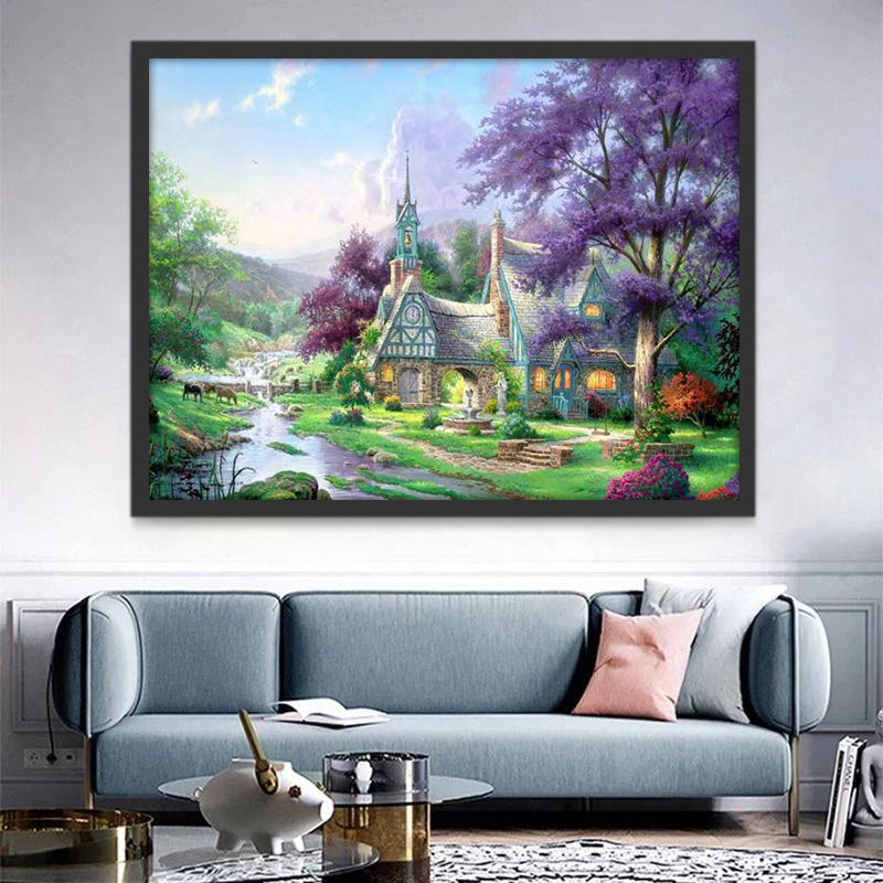 La Casa de Piedras en el Bosque Pintar por Números