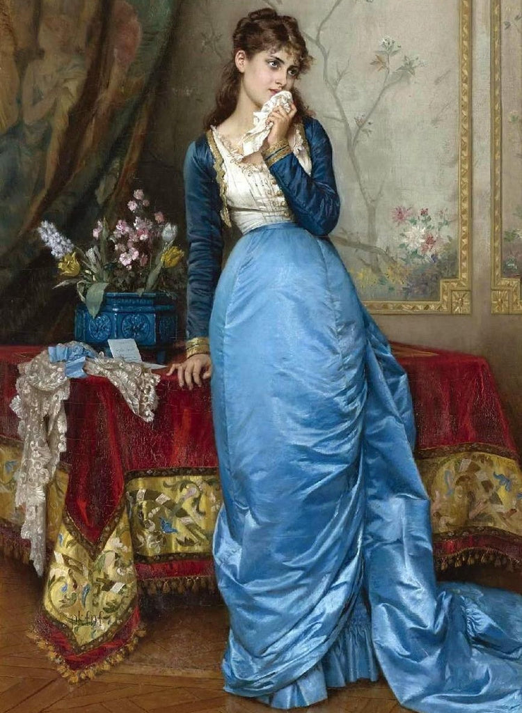 La Chica Hermosa de Vestido Azul Pintar por Números