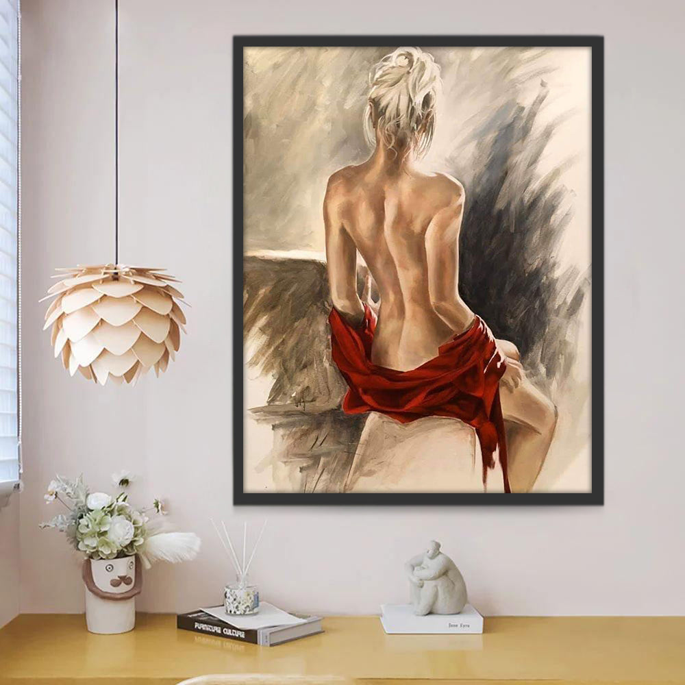 La Espalda de una Mujer Elegante Pintar por Números