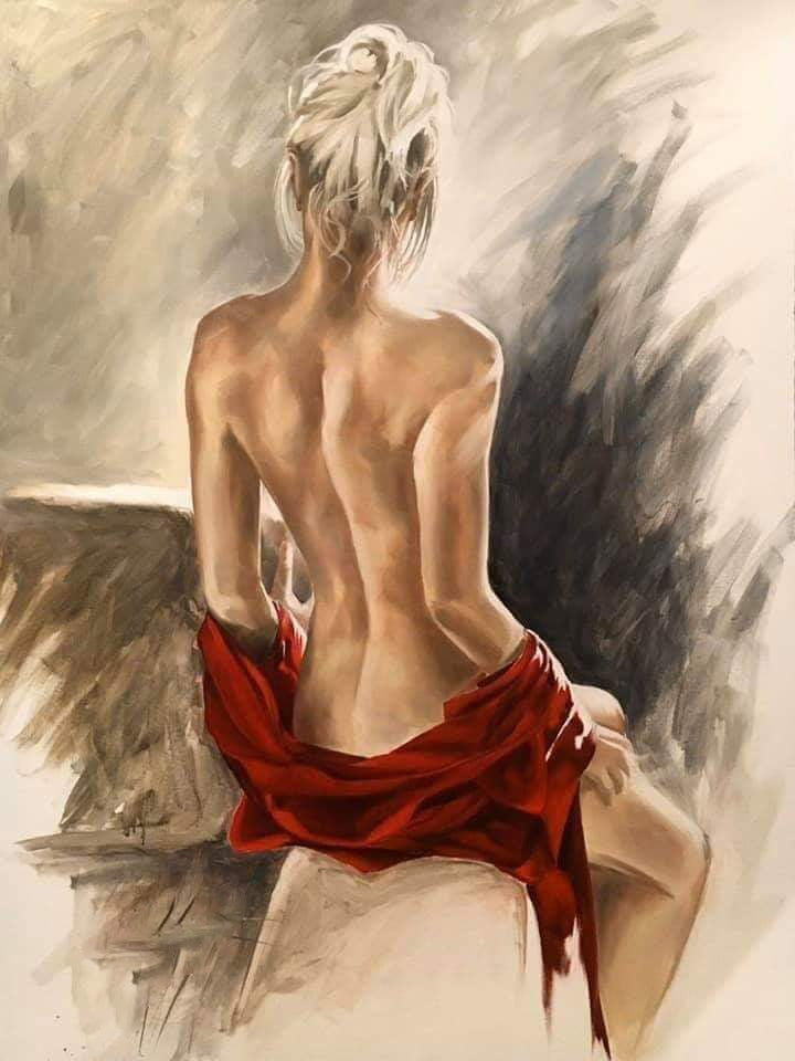 La Espalda de una Mujer Elegante Pintar por Números