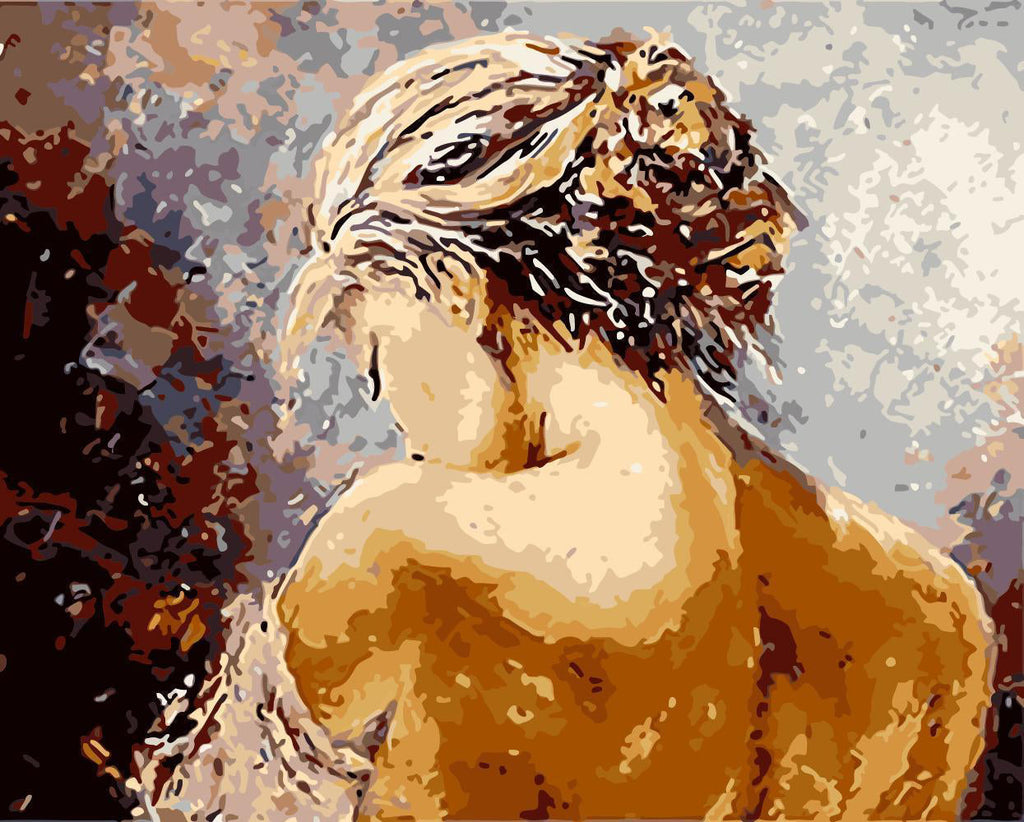 La Espalda de una Mujer Elegante Pintar por Números